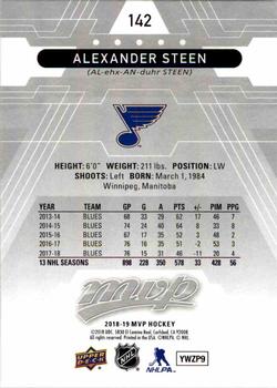2018-19 Upper Deck MVP - Silver Script #142 Alexander Steen Back