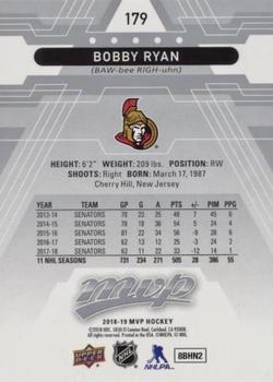 2018-19 Upper Deck MVP - Silver Script #179 Bobby Ryan Back