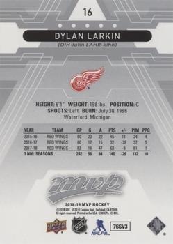 2018-19 Upper Deck MVP - Super Script #16 Dylan Larkin Back
