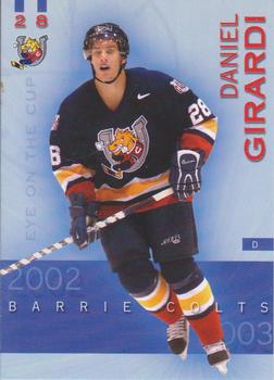 2002-03 Colts & Cops Barrie Colts (OHL) #NNO Daniel Girardi Front