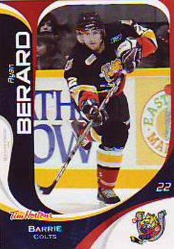 2007-08 Extreme Tim Hortons Barrie Colts (OHL) #NNO Ryan Berard Front