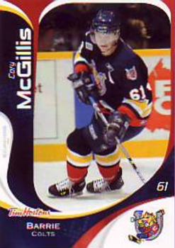 2007-08 Extreme Tim Hortons Barrie Colts (OHL) #NNO Cory McGillis Front
