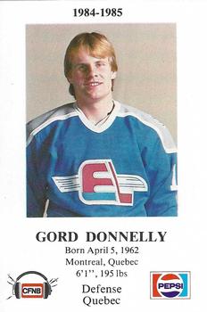 1984-85 Fredericton Express (AHL) Police #6 Gord Donnelly Front