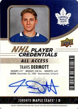 2018-19 Upper Deck MVP - NHL Player Credentials Autographs #NHL-TD Travis Dermott Front