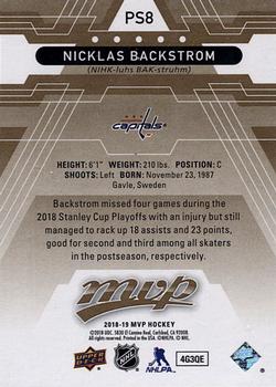 2018-19 Upper Deck MVP - Postseason #PS8 Nicklas Backstrom Back