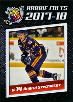 2017-18 Barrie Colts (OHL) #NNO Andrei Svechnikov Front