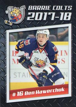 2017-18 Barrie Colts (OHL) #NNO Ben Hawerchuk Front