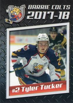 2017-18 Barrie Colts (OHL) #NNO Tyler Tucker Front