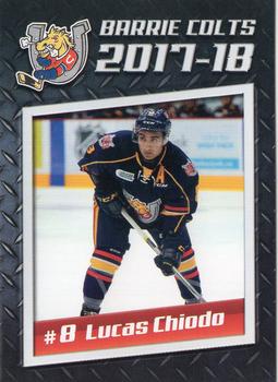 2017-18 Barrie Colts (OHL) #NNO Lucas Chiodo Front