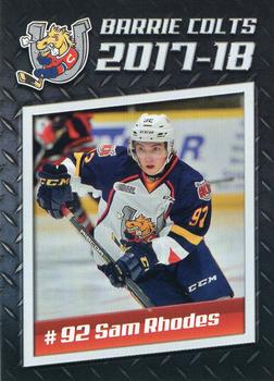 2017-18 Barrie Colts (OHL) #NNO Sam Rhodes Front