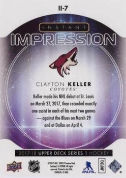 2017-18 Upper Deck - Instant Impressions Foil #II-7 Clayton Keller Back