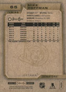 2018-19 O-Pee-Chee - Red #65 Mike Hoffman Back