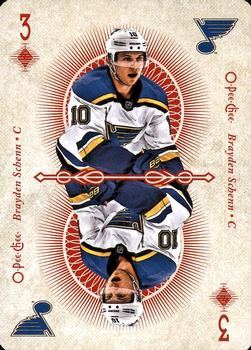 2018-19 O-Pee-Chee - Playing Cards #3♦ Brayden Schenn Front
