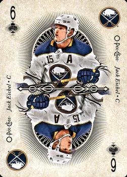 2018-19 O-Pee-Chee - Playing Cards #6♣ Jack Eichel Front
