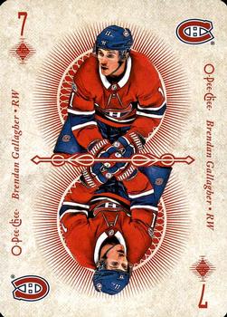 2018-19 O-Pee-Chee - Playing Cards #7♦ Brendan Gallagher Front