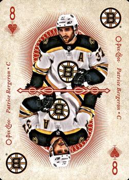 2018-19 O-Pee-Chee - Playing Cards #8♥ Patrice Bergeron Front