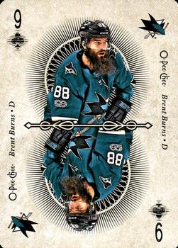 2018-19 O-Pee-Chee - Playing Cards #9♣ Brent Burns Front