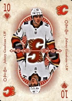 2018-19 O-Pee-Chee - Playing Cards #10♥ Johnny Gaudreau Front