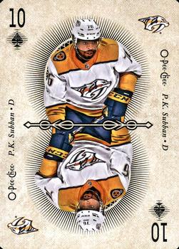 2018-19 O-Pee-Chee - Playing Cards #10♠ P.K. Subban Front
