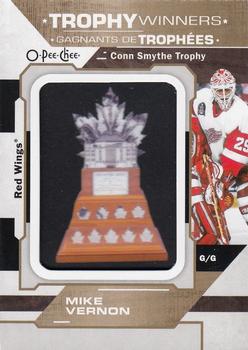 2018-19 O-Pee-Chee - Manufactured Trophy Winners Patches #P-48 Mike Vernon Front