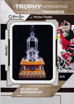 2018-19 O-Pee-Chee - Manufactured Trophy Winners Patches #P-64 Martin Brodeur Front