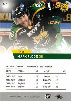 2018-19 Cardset Finland #027 Mark Flood Back
