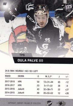 2018-19 Cardset Finland #168 Oula Palve Back