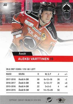 2018-19 Cardset Finland #363 Aleksi Varttinen Back