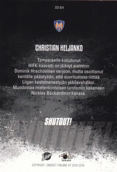 2018-19 Cardset Finland - Shutout #SO 8 Christian Heljanko Back