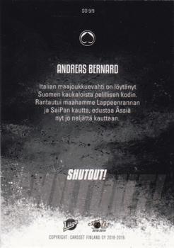 2018-19 Cardset Finland - Shutout #SO 9 Andreas Bernard Back