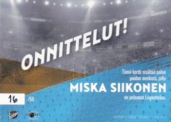2018-19 Cardset Finland - Signature Sensation GWJ Series 1 Exchange #NNO Miska Siikonen Back