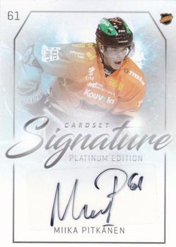 2018-19 Cardset Finland - Signature #NNO Miikka Pitkänen Front