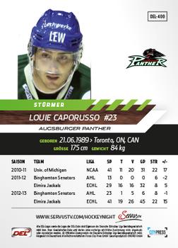 2013-14 Playercards Premium Serie Update (DEL) #400 Louie Caporusso Back