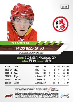 2013-14 Playercards Premium Serie Update (DEL) #438 Mads Bodker Back