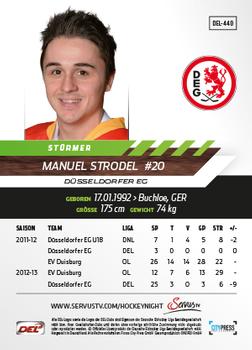 2013-14 Playercards Premium Serie Update (DEL) #440 Manuel Strodel Back