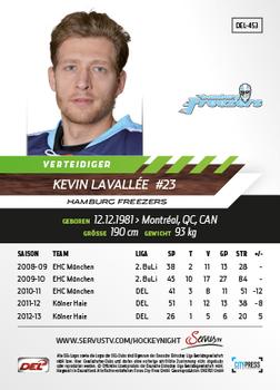 2013-14 Playercards Premium Serie Update (DEL) #453 Kevin Lavallee Back
