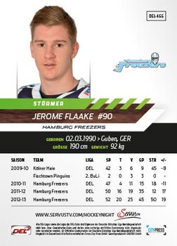 2013-14 Playercards Premium Serie Update (DEL) #466 Jerome Flaake Back