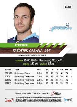 2013-14 Playercards Premium Serie Update (DEL) #468 Frederik Cabana Back