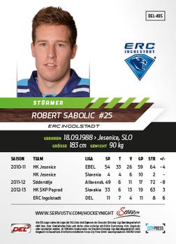 2013-14 Playercards Premium Serie Update (DEL) #485 Robert Sabolic Back