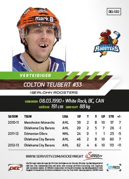 2013-14 Playercards Premium Serie Update (DEL) #502 Colten Teubert Back