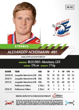 2013-14 Playercards Premium Serie Update (DEL) #555 Alexander Ackermann Back