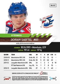 2013-14 Playercards Premium Serie Update (DEL) #557 Dorian Saeftel Back