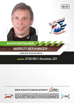 2013-14 Playercards Premium Serie Update (DEL) #558 Markus Berwanger Back
