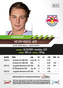 2013-14 Playercards Premium Serie Update (DEL) #561 Kevin Reich Back