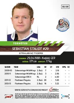 2013-14 Playercards Premium Serie Update (DEL) #588 Sebastian Staudt Back