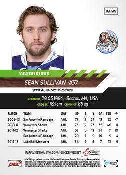 2013-14 Playercards Premium Serie Update (DEL) #589 Sean Sullivan Back