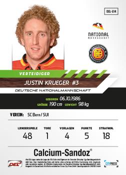 2013-14 Playercards Premium Serie Update (DEL) #614 Justin Krueger Back