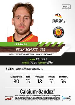 2013-14 Playercards Premium Serie Update (DEL) #622 Felix Schutz Back