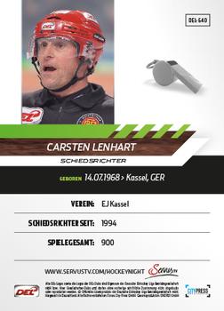 2013-14 Playercards Premium Serie Update (DEL) #640 Carsten Lenhardt Back