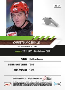 2013-14 Playercards Premium Serie Update (DEL) #641 Christian Oswald Back